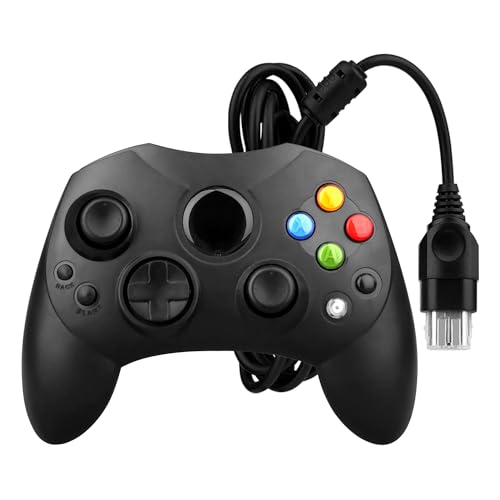 OSTENT verkabelter Controller S Typ 2 A für die ältere Generation der Microsoft Xbox Videospielkonsole Farbe Schwarz von OSTENT