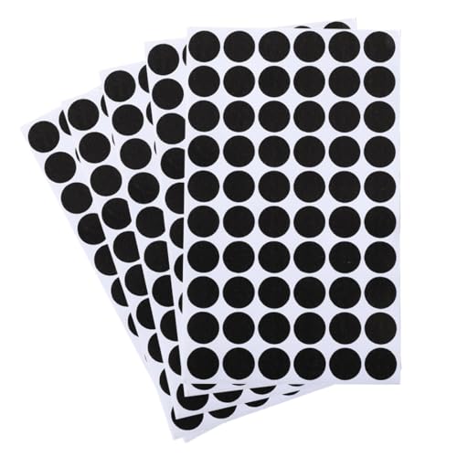 OSUWLSI 900 Stück, 15mm Klebepunkte Runde Punktaufkleber Etiketten Markierungspunkte - Schwarz von OSUWLSI
