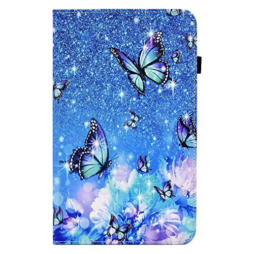 OSXINYIV Hülle für Samsung Galaxy Tab A 10.1 2016 (T580/T585) - Ultra Schlank Kunstleder Schutzhülle Cover für Samsung Galaxy Tab A6 10.1" (Flower Butterfly) von OSXINYIV