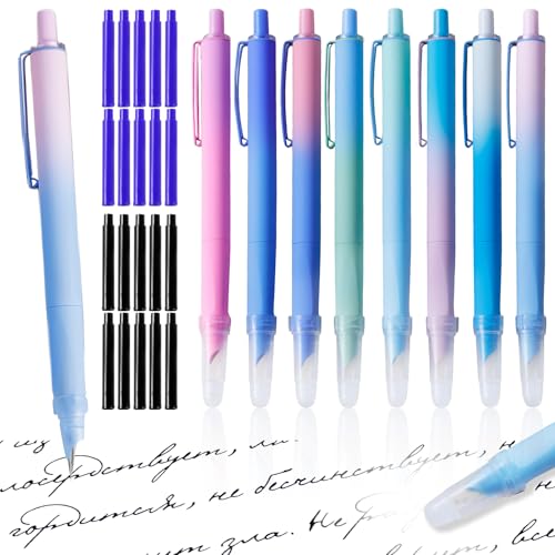 OT-NVWOZR 8 Stück Einziehbarer Füllfederhalter, Radierbarer Kugelschreiberr mit 10 Schwarze + 10 Blaue Tinte, 0.5mm Nachfüllbar Füllfederhalter Fountain Pen für Kinder Schreiben Schule Büro OT-NVWOZR 8 Stück Einziehbarer Füllfederhalter, Radierbarer Kugelschreiberr mit 10 Schwarze + 10 Blaue Tinte, 0.5mm Nachfüllbar Füllfederhalter Fountain Pen für Kinder Schreiben Schule Büro von OT-NVWOZR