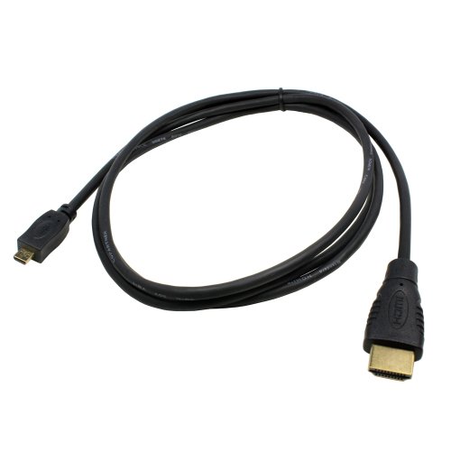 High Speed HDMI Kabel auf Micro-HDMI für Rollei Powerflex 240HD, 2160p/24Hz, Full HD 3D, ethernetfähig, HDMI (Typ: A-Stecker) zu Micro HDMI (Typ: D-Stecker) von OTB