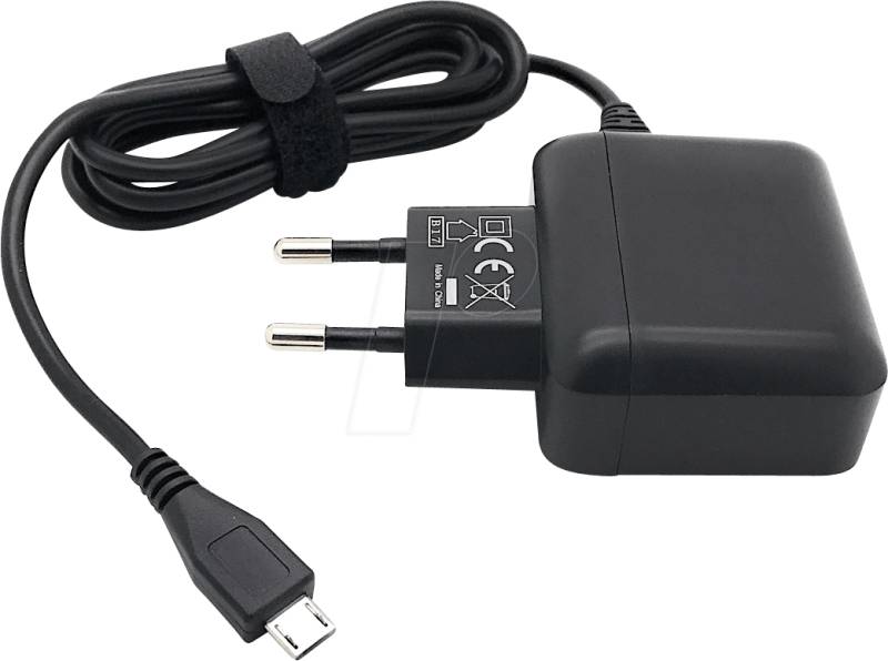 OTB 8012053 - USB-Ladegerät, 5 V, 2500 mA, schwarz, microUSB von OTB