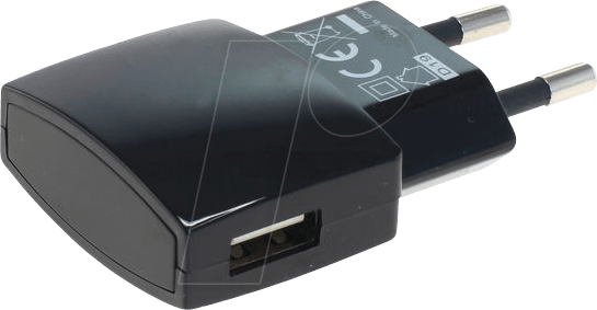 OTB 8013930 - USB-Ladegerät, 5 V, 1000 mA, schwarz, USB von OTB