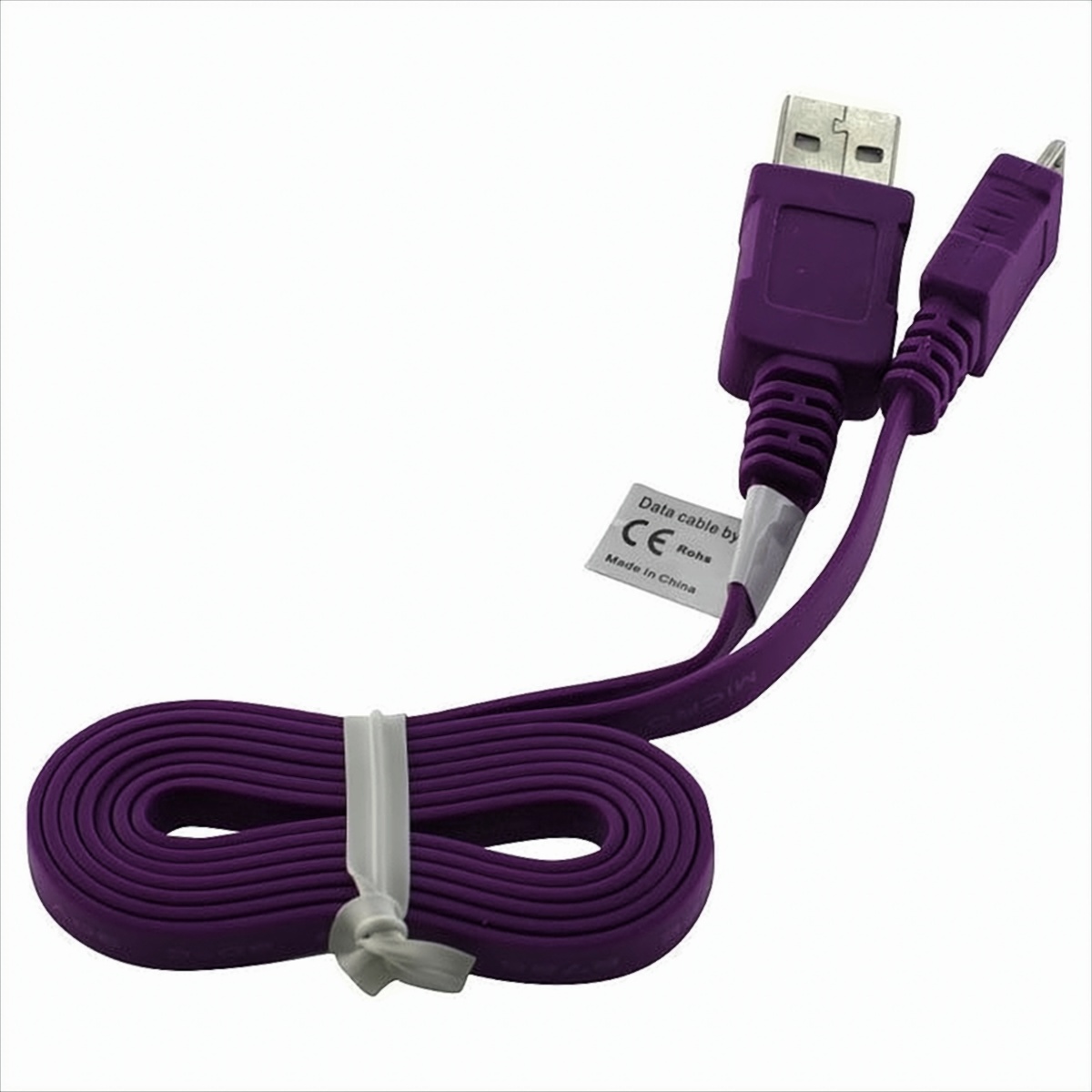 OTB Datenkabel Micro-USB - 0.95m - Flachbandkabel - lila von OTB