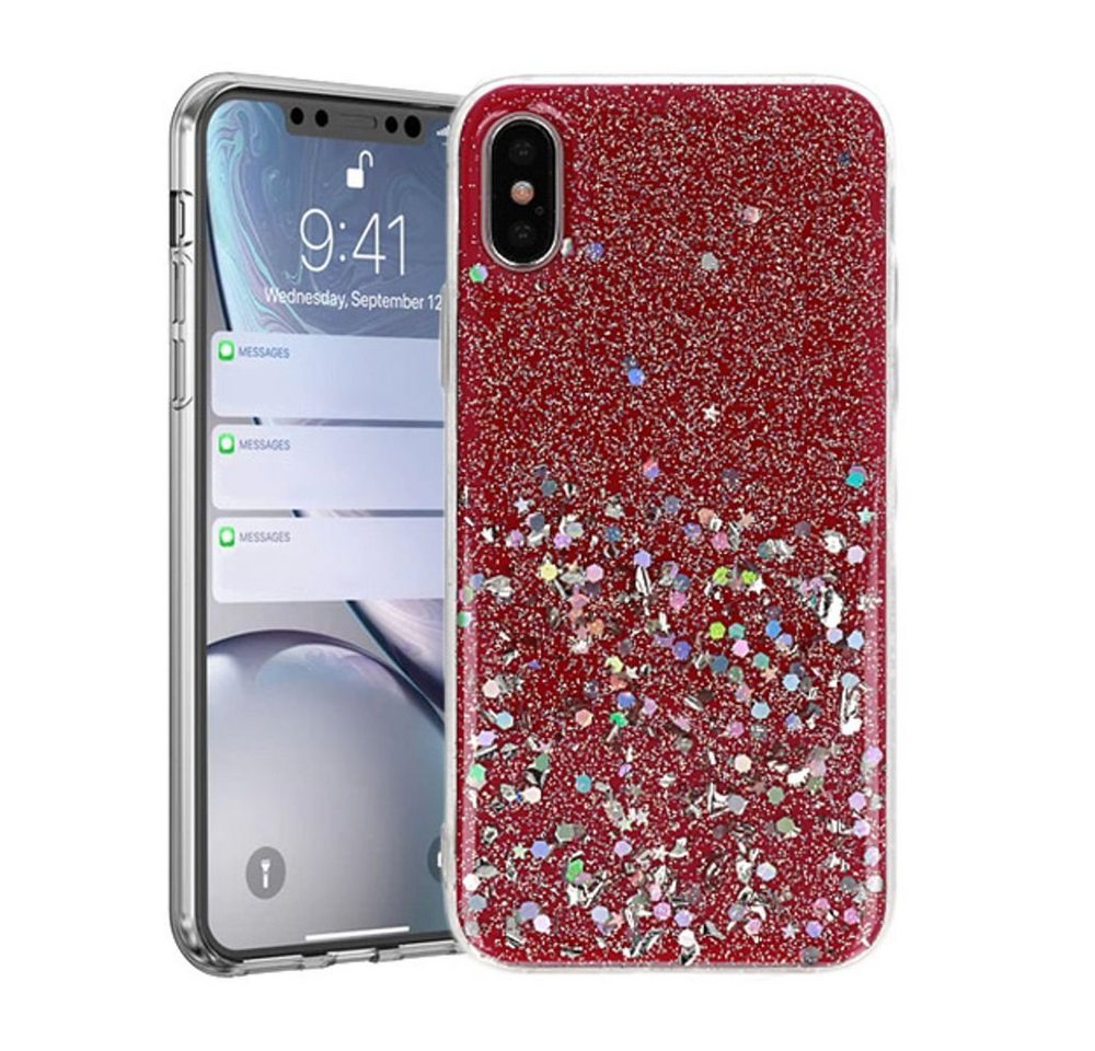 OTB Handyhülle Handyhülle Bling Glitzer Hülle Silikon Case Schutz von OTB