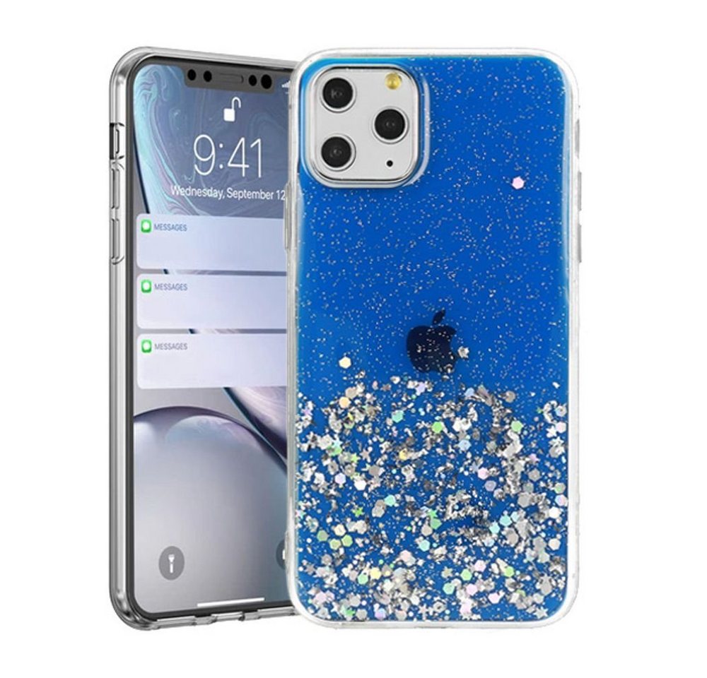 OTB Handyhülle Handyhülle Bling Glitzer Hülle Silikon Case Schutz von OTB