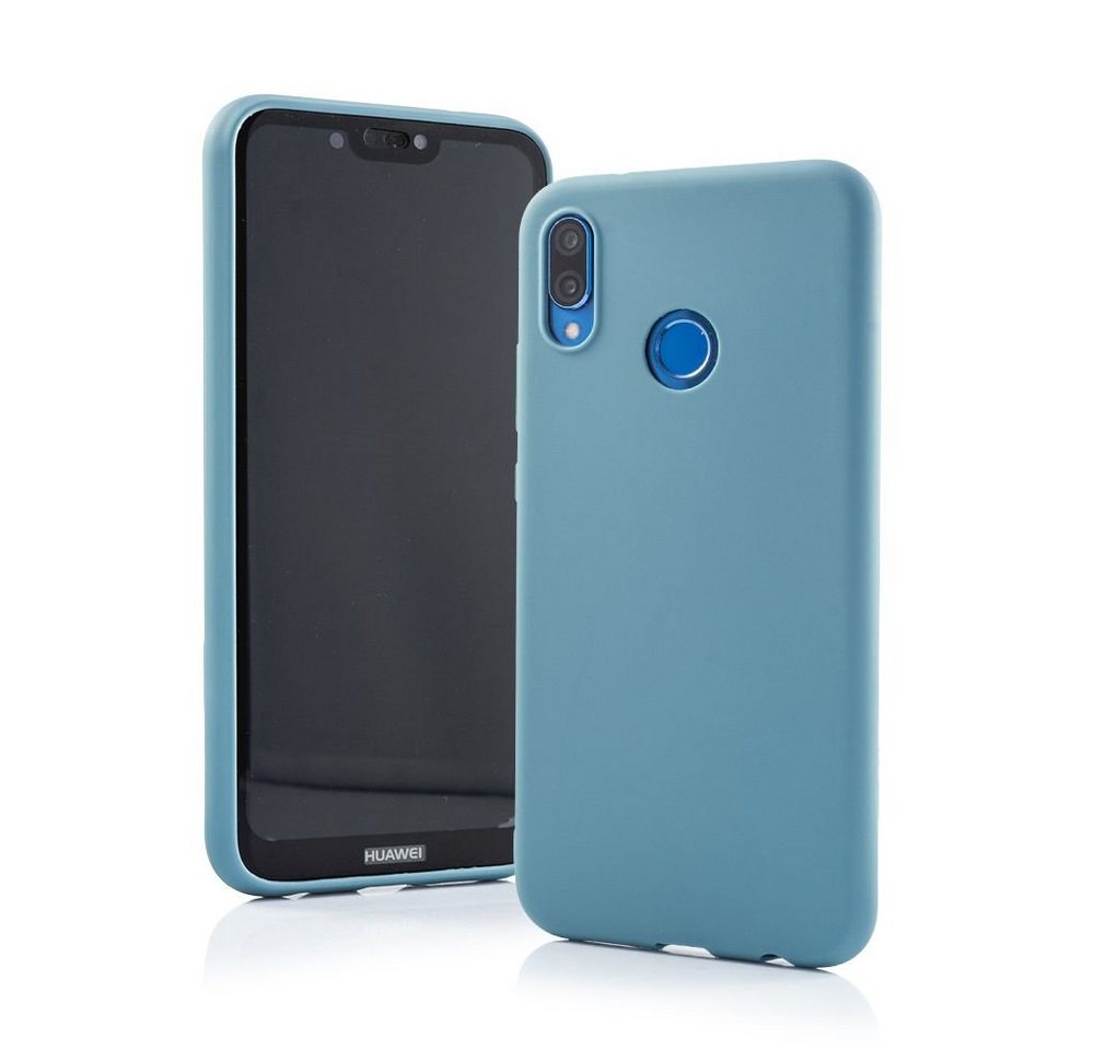 OTB Handyhülle Hülle kompatibel mit Huawei P30 Lite in Grau-Blau von OTB