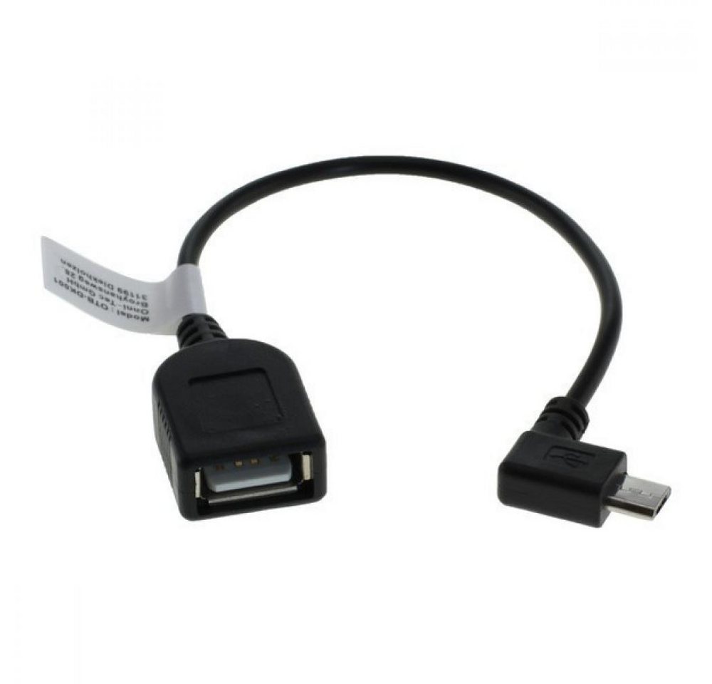 OTB USB 2.0 Hi-Speed OTG Adapterkabel, A-Buchse - Micro B-Stecker 90° USB-Kabel, (15 cm) OTB USB 2.0 Hi-Speed OTG Adapterkabel, A-Buchse - Micro B-Stecker 90° USB-Kabel, (15 cm) von OTB