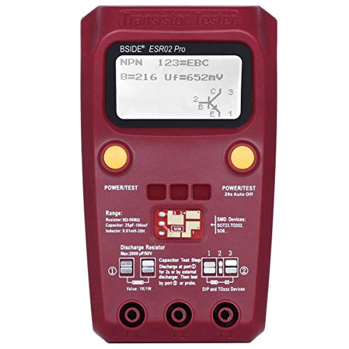 Mehrzwecktransistor Tester Diode Triode Kapazität Widerstand Meter MOS/PNP/NPN SMD Tester ESR02 pro Hohe Präzision und Reaktionsfähigkeit von OTENC