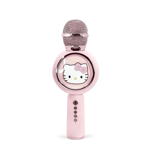 Hello Kitty Karaoke-Mikrofon mit kabellosem Lautsprecher und LED-Leuchten Hello Kitty Karaoke-Mikrofon mit kabellosem Lautsprecher und LED-Leuchten von OTL Technologies