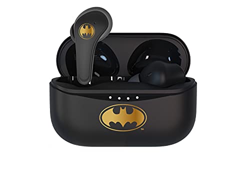 OTL Technologies Bluetooth V5.0 Kinder-Kopfhörer Batman mit Ladebox, Schwarz, one Size von OTL