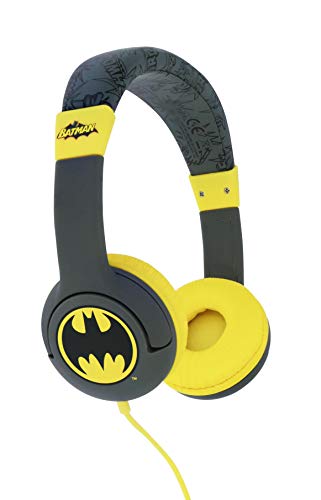 OTL Technologies JUNIOR Kinder Kopfhörer Jurassic Park (gepolsterte Bügel, Lautstärke Begrenzung auf 85 dB, buntes Comic Design, für Jungen und Mädchen), Schwarz One Size JP0675 Batman Caped Crusader von OTL