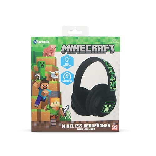OTL Technologies Minecraft Faltbare kabellose Kopfhörer mit LED-Licht OTL Technologies Minecraft Faltbare kabellose Kopfhörer mit LED-Licht von OTL Technologies