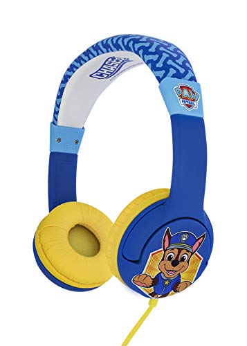 OTL Technologies Paw Patrol Chase JUNIOR Kopfhörer, mit Kabel, für Kinder, Lautstärkenbegrenzung auf 85 dB (offizielles Lizenzprodukt), Kinder (größenverstellbar) von OTL Technologies