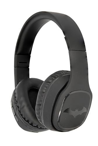 OTL Technologies TWEEN Bluetooth Kopfhörer Batman (faltbar, gepolsterte Bügel, stylisches Comic Design, 30 Stunden Akkulaufzeit, für Jugendliche und Erwachsene), Schwarz von OTL