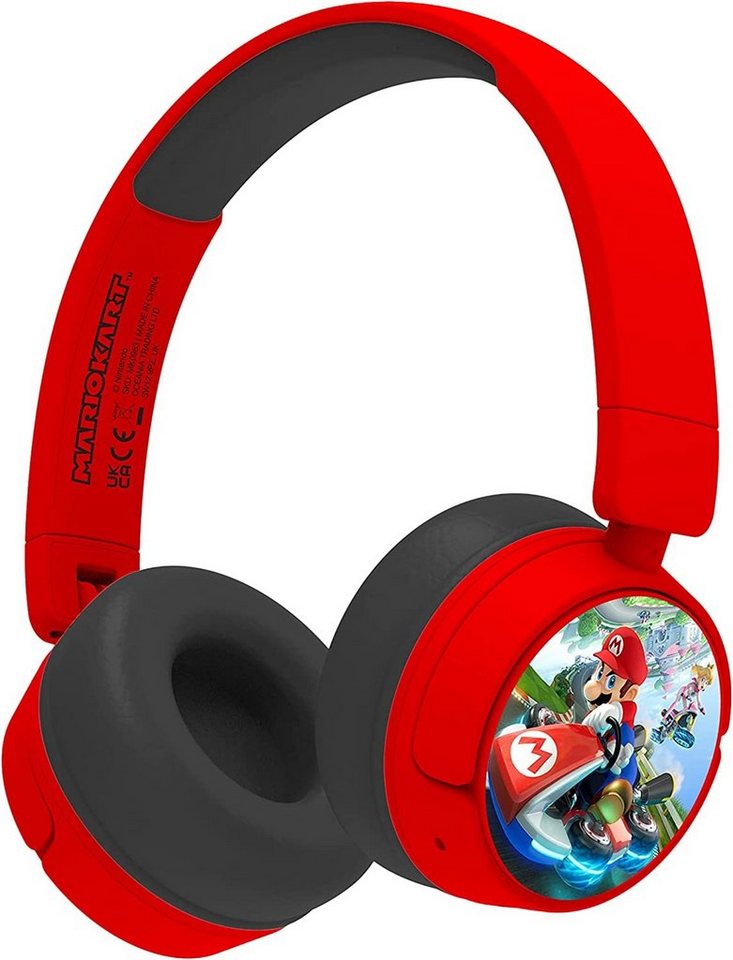 OTL Mario Kart Bluetooth Kinder Kopfhörer Bluetooth-Kopfhörer (Bluetooth, 3,5-mm-Audio-Sharing-Kabel im Lieferumfang enthalten) von OTL