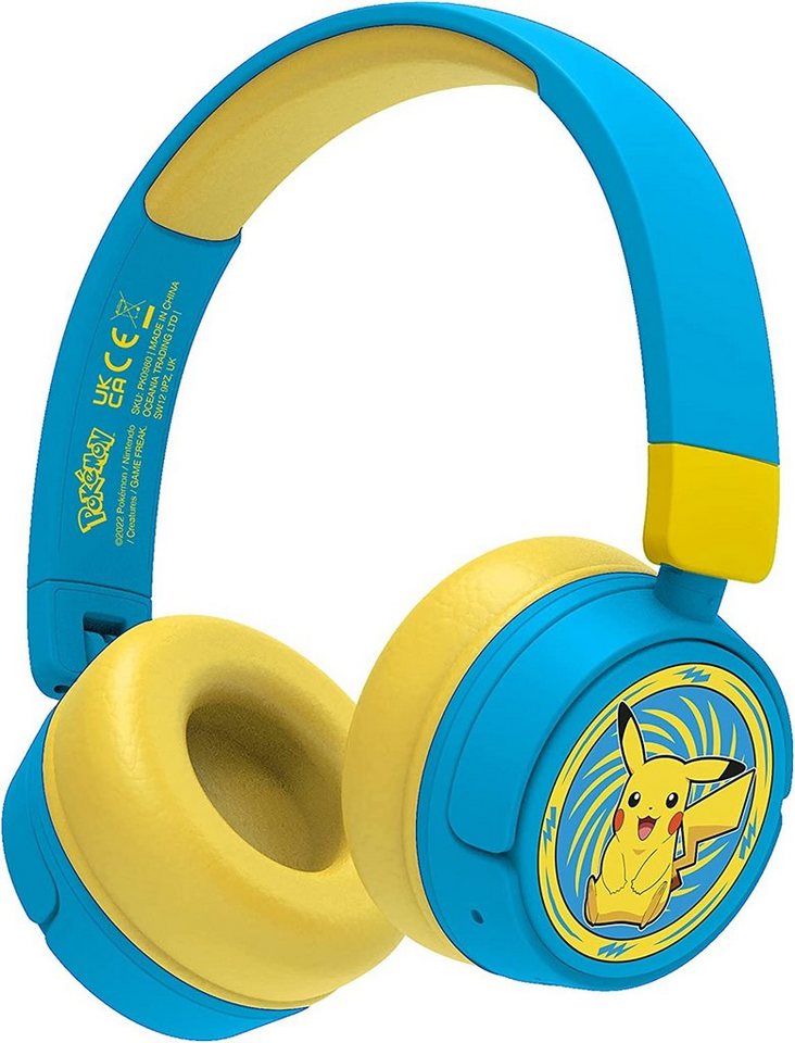 OTL Pokémon Pikachu Bluetooth Kinder Kopfhörer Bluetooth-Kopfhörer (Bluetooth, 3,5-mm-Audio-Sharing-Kabel im Lieferumfang enthalten) von OTL