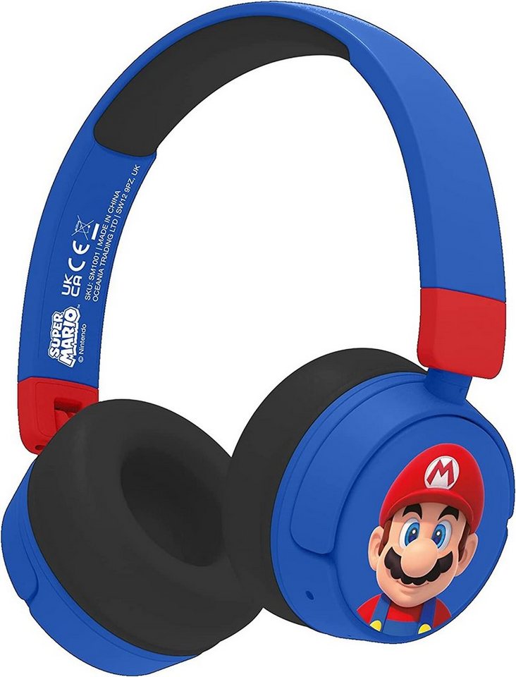 OTL Super Mario Bluetooth Kinder Kopfhörer Bluetooth-Kopfhörer (Bluetooth, 3,5-mm-Audio-Sharing-Kabel im Lieferumfang enthalten) von OTL