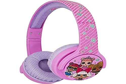 OTL Technologies LOL Glitterati Club JUNIOR BT Kopfhörer (gepolsterte Bügel, größenverstellbar, Bluetooth, für Kinder, Lautstärkenbegrenzung auf 85 dB, Unisex) - offizielles Lizenzprodukt von OTL