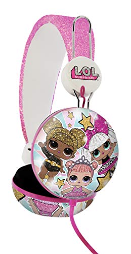 OTL Technologies LOL Surprise Glitter Glam Tween Dome Kopfhörer (gepolsterte Bügel, größenverstellbar, mit Kabel, speziell für Kinder ab 8, Unisex) - offizielles Lizenzprodukt von OTL