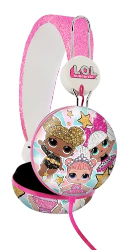 OTL Technologies LOL Surprise Glitter Glam Tween Dome Kopfhörer (gepolsterte Bügel, größenverstellbar, mit Kabel, speziell für Kinder ab 8, Unisex) - offizielles Lizenzprodukt, Kinder (größenverstellbar) von OTL