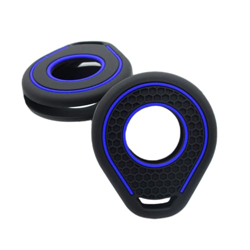 OTMIK Silikon Motorrad Autoschlüssel-Etui passend für Harley Davidson Softail Sportster VRSC Touring X48 883 1200 Street Glide Schlüsselanhänger Zubehör (Blaue Linie) von OTMIK