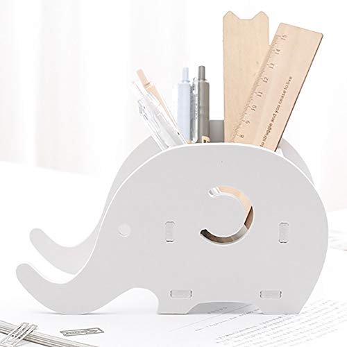 Handy-Ständer, Holz Elefanten Bleistifthalter mit Handy Halter Schreibtisch Organizer Desktop Stift Bleistift Handy Halterung Stand Lagerung Schreibwaren Box Organizer Container von OTNE