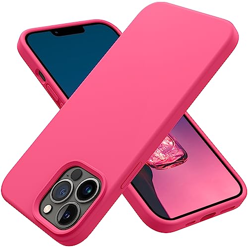 OTOFLY Entworfen für iPhone 13 Pro Max Hülle, Silikon Stoßfest Slim Dünn Handyhülle für iPhone 13 Pro Max 6,7 Zoll (Hot Pink) von OTOFLY