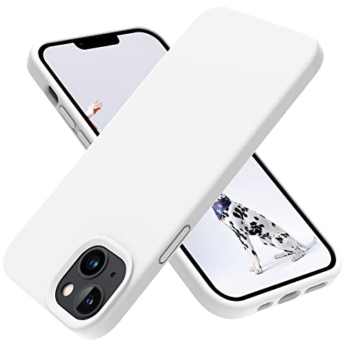 OTOFLY Entworfen für iPhone 14 Hülle, für iPhone 13 Hülle, Silikon Stoßfest Slim Dünn Handyhülle für iPhone 14 6,1 Zoll (Weiß) von OTOFLY