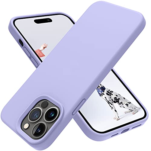 OTOFLY Entworfen für iPhone 14 Pro Hülle, Silikon Stoßfest Slim Dünn Handyhülle für iPhone 14 Pro 6,1 Zoll (Hellviolett) von OTOFLY
