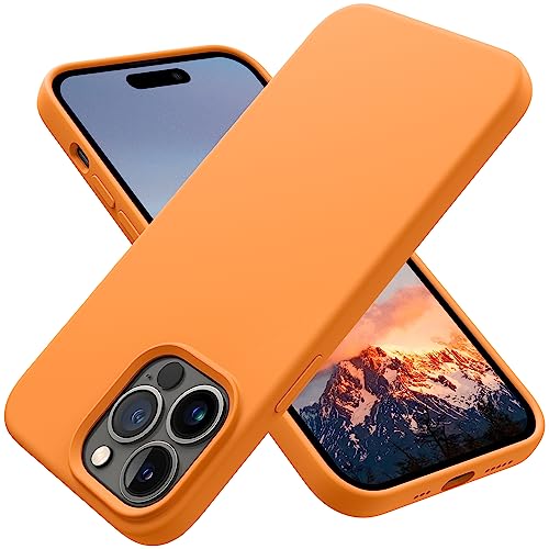 OTOFLY Entworfen für iPhone 14 Pro Hülle, Silikon Stoßfest Slim Dünn Handyhülle für iPhone 14 Pro 6,1 Zoll (Orange) von OTOFLY