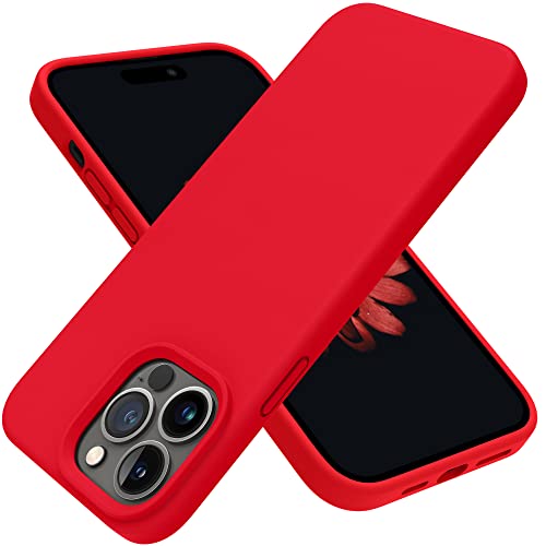 OTOFLY Entworfen für iPhone 14 Pro Hülle, Silikon Stoßfest Slim Dünn Handyhülle für iPhone 14 Pro 6,1 Zoll (Rot) von OTOFLY