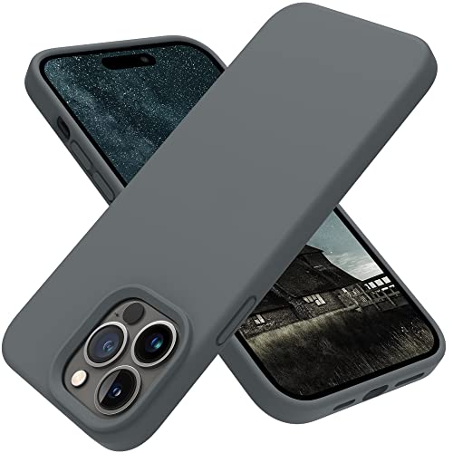 OTOFLY Entworfen für iPhone 14 Pro Hülle, Silikon Stoßfest Slim Dünn Handyhülle für iPhone 14 Pro 6,1 Zoll (Space Gray) von OTOFLY