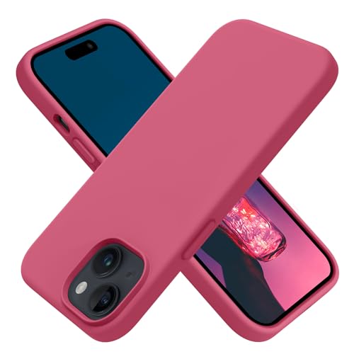 OTOFLY Entworfen für iPhone 15 Plus Hülle, Silikon, stoßfest, schlank, dünne Handyhülle für iPhone 15 Plus (6,7 Zoll), (Hot Pink) von OTOFLY