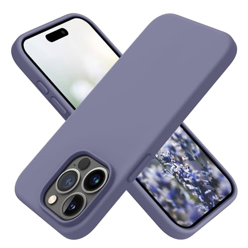 OTOFLY Schutzhülle für iPhone 15 Pro Max, seidige und weiche Touch-Serie, Premium-Schutzhülle aus weichem Flüssigsilikon, Rundumschutz für iPhone 15 Pro Max, Lavendelfarben von OTOFLY