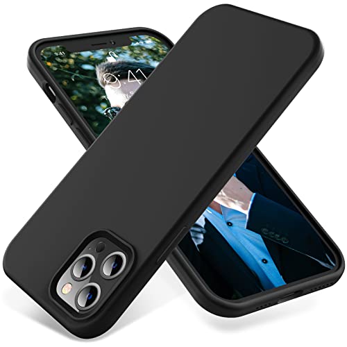 OTOFLY Kompatibel mit iPhone 12 Pro Max Hülle 6,7 Zoll (2020), [Silky and Soft Touch Serie] Premium Soft Liquid Silicone Rubber Full Body Protective Bumper Case for iPhone 12 Pro Max (Black) von OTOFLY