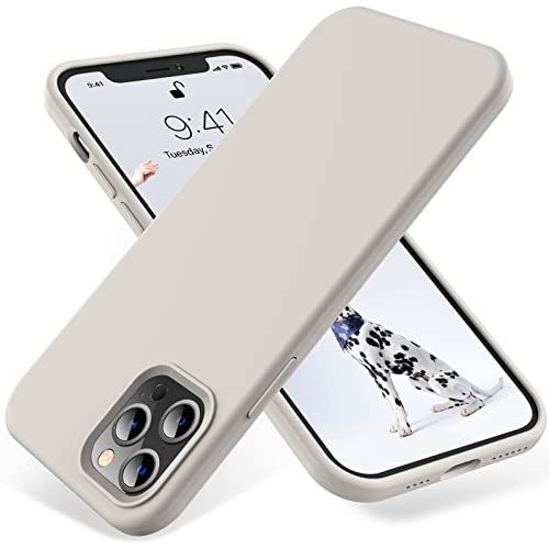 OTOFLY Kompatibel mit iPhone 12 Pro Max Hülle 6,7 Zoll (2020), [Silky and Soft Touch Serie] Premium Soft Liquid Silicone Rubber Full Body Protective Bumper Case for iPhone 12 ProMax Case (Stone) von OTOFLY