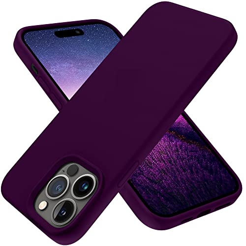 OTOFLY Schutzhülle für iPhone 14 Pro, Silikon, stoßfest, dünn, für iPhone 14 Pro, 15,5 cm (6,1 Zoll), Violett von OTOFLY