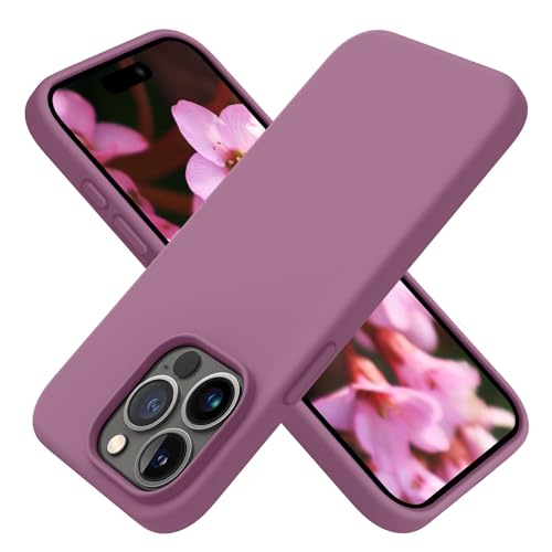OTOFLY Schutzhülle für iPhone 15 Pro, Silikon, stoßfest, dünn, für iPhone 15 Pro (6,1 Zoll), Lila von OTOFLY