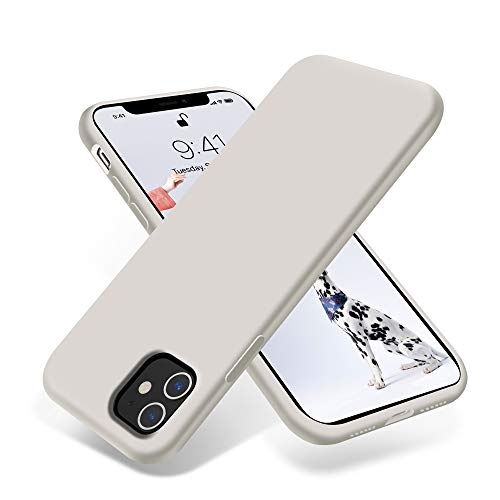 OTOFLY iPhone 11 Hülle, Ultra Slim Fit iPhone Hülle Liquid Silikon Gel Cover mit Ganzkörperschutz Anti-Scratch Shockproof Case Kompatibel mit iPhone 11 15,5 cm [Verbesserte Version] (Stein) von OTOFLY