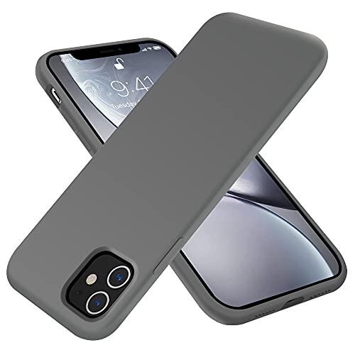 OTOFLY iPhone 11 Hülle, Ultra Slim Fit iPhone Hülle Liquid Silikon Gel Cover mit Ganzkörperschutz Anti-Scratch Shockproof Case kompatibel mit iPhone 11 (Space Gray) von OTOFLY