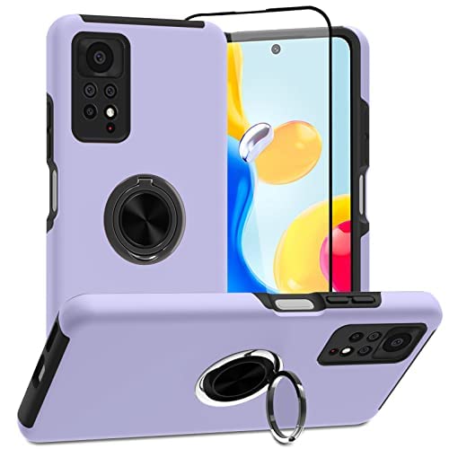 OTOFLYSTY Hülle Kompatibel mit Xiaomi Redmi Note 11 Pro 4G/5G Kameraschutz Schutzhülle 360 Grad Ring Halter Silikon Stoßfest Case Handyhülle für Redmi Note 11 Pro von OTOFLYSTY