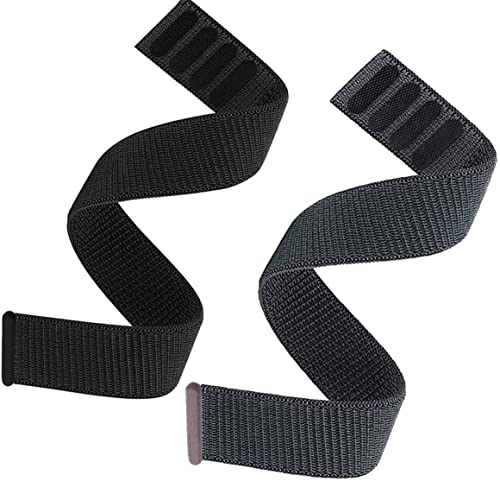 OTOPO 22mm Loop Nylon Armband für Fenix 6/Fenix 5/Fenix 7/ EPIX 2, Ultraleichtes Schnell Trocknen Schleife Waschbar Uhrenarmband für Garmin Forerunner 955 - Schwarz+Grau von OTOPO