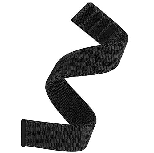 OTOPO 22mm Loop Nylon Armband für Fenix 6/Fenix 5/Fenix 7/ EPIX 2, Ultraleichtes Schnell Trocknen Schleife Waschbar Uhrenarmband für Garmin Forerunner 955 - Schwarz von OTOPO