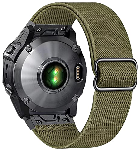 OTOPO Armband Kompatibel mit Fenix 5X/5X Plus Armband/Fenix 6X/6X Pro Armband Männer, Einstellbares Nylon Armbänder Weiche Sport Ersatzband für Garmin Fenix 6X Pro/5X/5X Plus/3/3HR Smartwatch von OTOPO