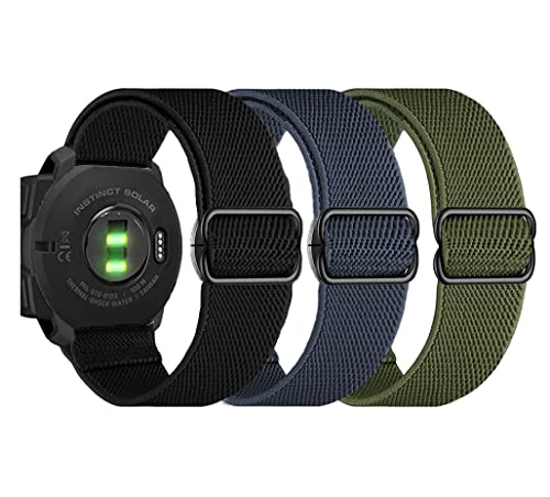 OTOPO Elastische Uhrenarmbänder für Garmin Instinct/2 Solar, 22mm Weiches Dehnbares Nylon Ultraleichtes Armband, Ersatzarmband für Herren und Damen, für Garmin Instinct Tactical/Esports/Solar/Tide von OTOPO