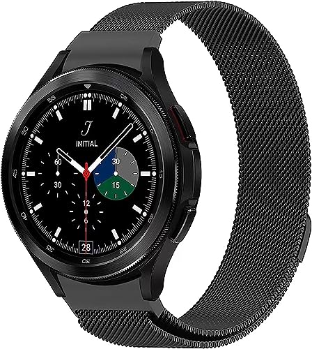 OTOPO Keine Lücke Armband Kompatibel Samsung Galaxy Watch 6/5/4 40mm 44mm,Watch 4/6 Classic Armband 47mm 46mm 43mm 42mm,Watch 5 Pro Armband, Milanese Loop Magnetisch Armbänder für Damen Herren von OTOPO