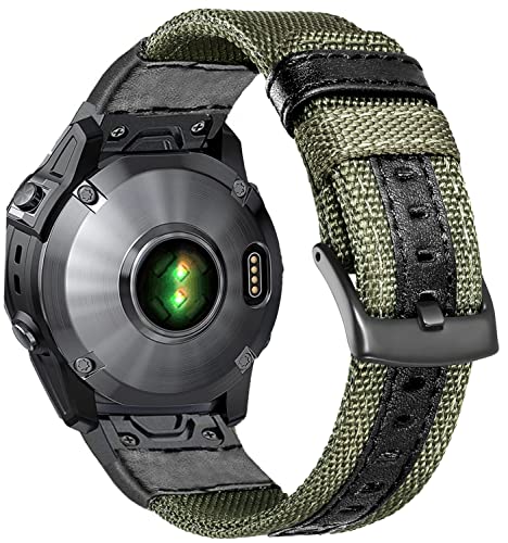 OTOPO Kompatibel mit Fenix 6/Fenix 5/Fenix 7/ EPIX 2 Armband für Herren, 22mm Quick Fit Sport Armband Nylon Schweißfest Handgelenkband für Garmin Fenix 6 Pro/Sapphire,Fenix 5 Plus von OTOPO