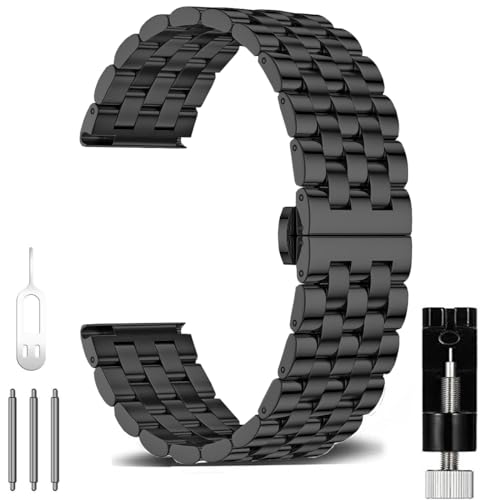 OTOPO Uhrenarmbänder für Garmin Instinct/Instinct 2 Solar Armband, Metallarmband Edelstahl Ersatzarmband für Herren und Damen, für Garmin Instinct Tactical/Esports/Solar/Tide von OTOPO
