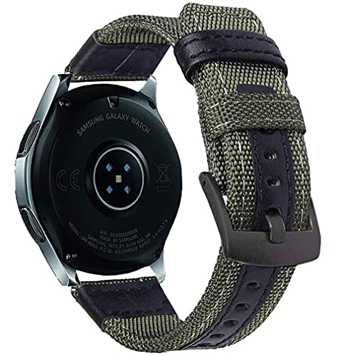 OTOPO für Gear S3 / Galaxy Watch 46mm Armband & Huawei Watch GT/GT Active/GT 2 Armbands, 22mm Nylon Ersatz Riemen Bänder Armband für Samsung Galaxy Watch 46mm / Gear S3 Smartwatch - Armee Grün von OTOPO